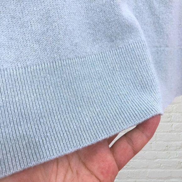 Halogen Cashmere Sweater Petite XS Blue Crew Neck Long Sleeve - Picture 12 of 15